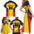 Custom Ecuador Rugby Family Matching Short Sleeve Bodycon Dress and Hawaiian Shirt Los Piqueros Go Champions