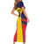 Custom Ecuador Rugby Family Matching Short Sleeve Bodycon Dress and Hawaiian Shirt Los Piqueros Go Champions