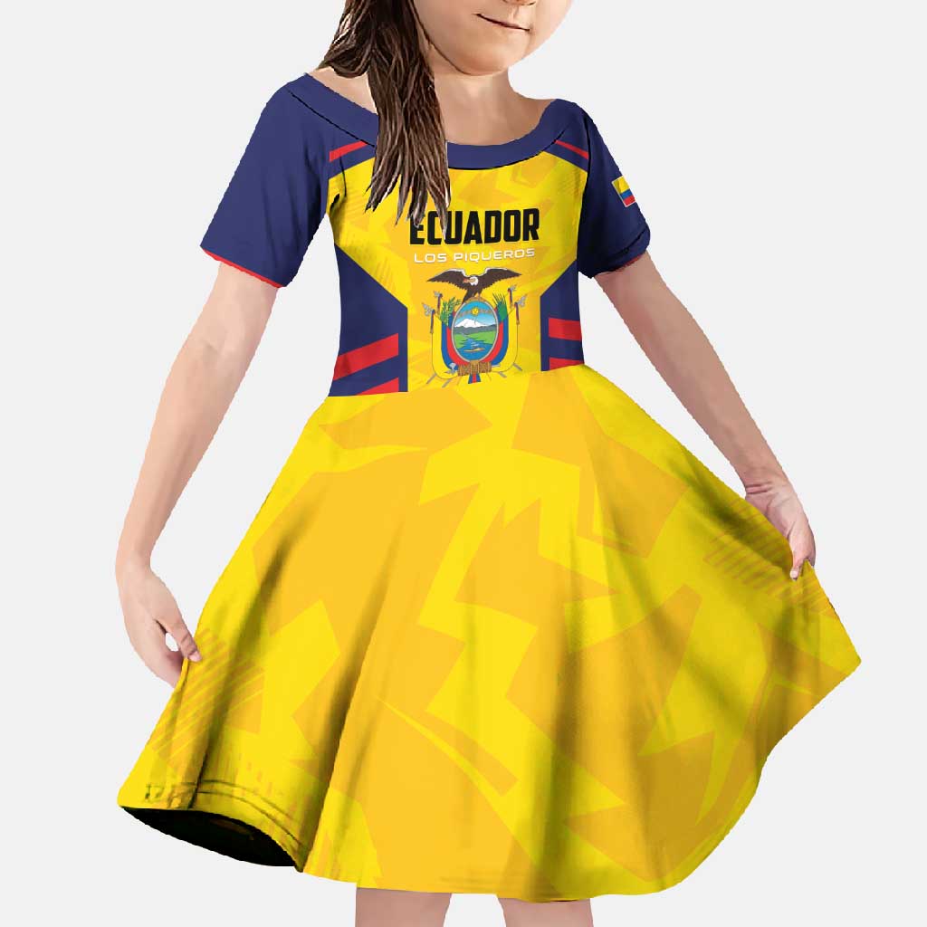 Custom Ecuador Rugby Family Matching Tank Maxi Dress and Hawaiian Shirt Los Piqueros Go Champions