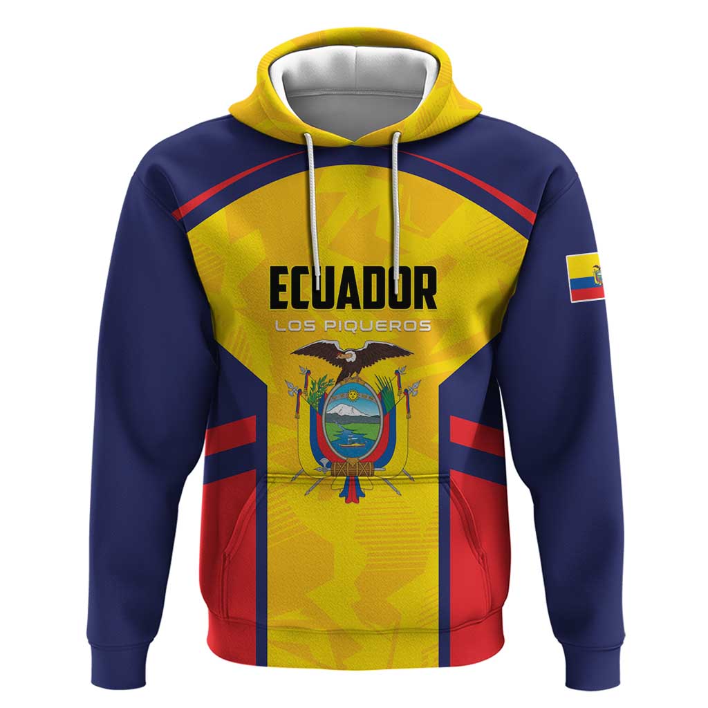 Custom Ecuador Rugby Hoodie Los Piqueros Go Champions