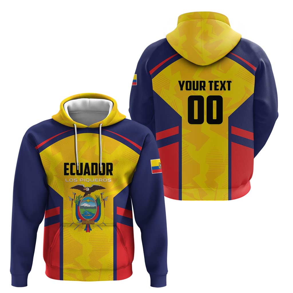 Custom Ecuador Rugby Hoodie Los Piqueros Go Champions