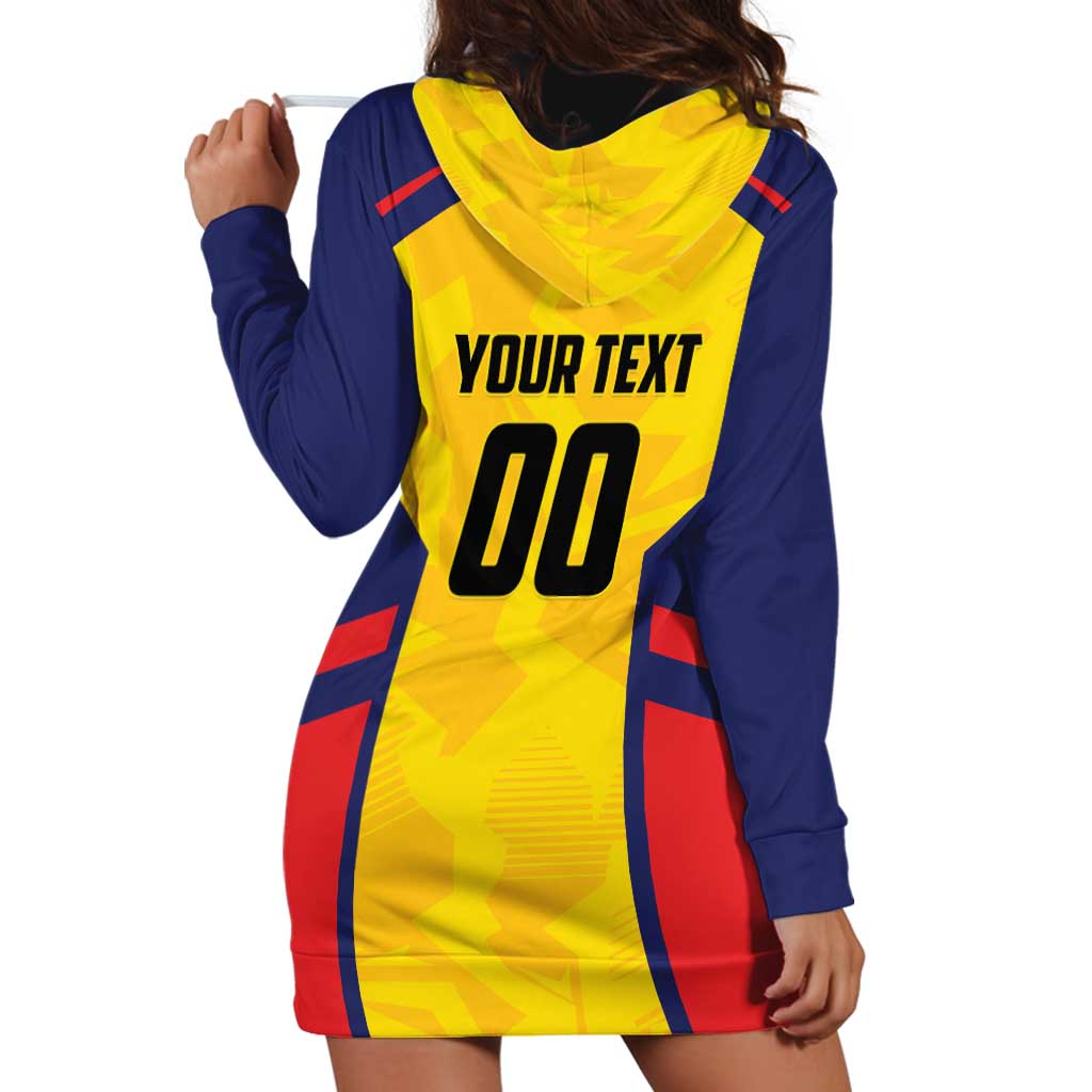 Custom Ecuador Rugby Hoodie Dress Los Piqueros Go Champions