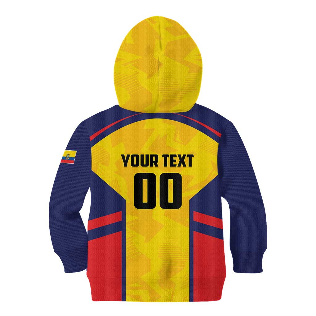 Custom Ecuador Rugby Kid Hoodie Los Piqueros Go Champions