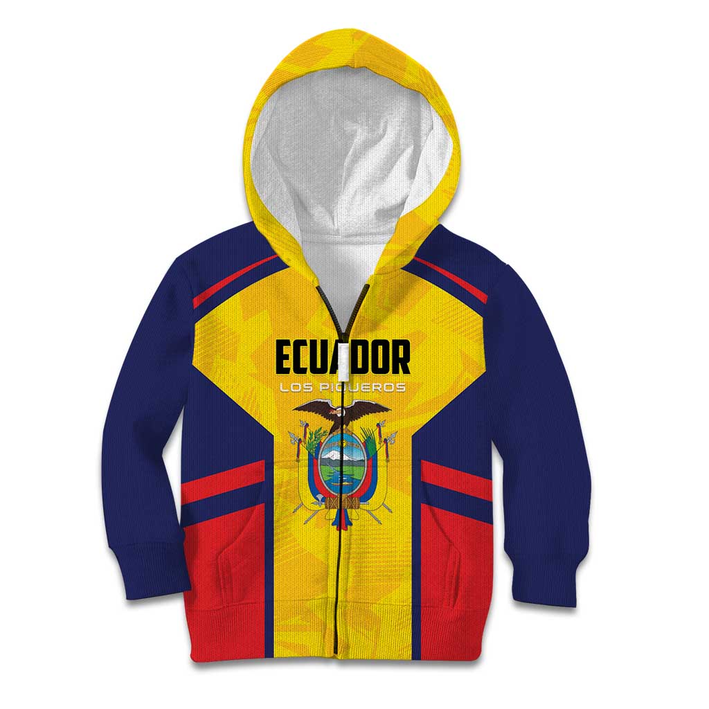 Custom Ecuador Rugby Kid Hoodie Los Piqueros Go Champions