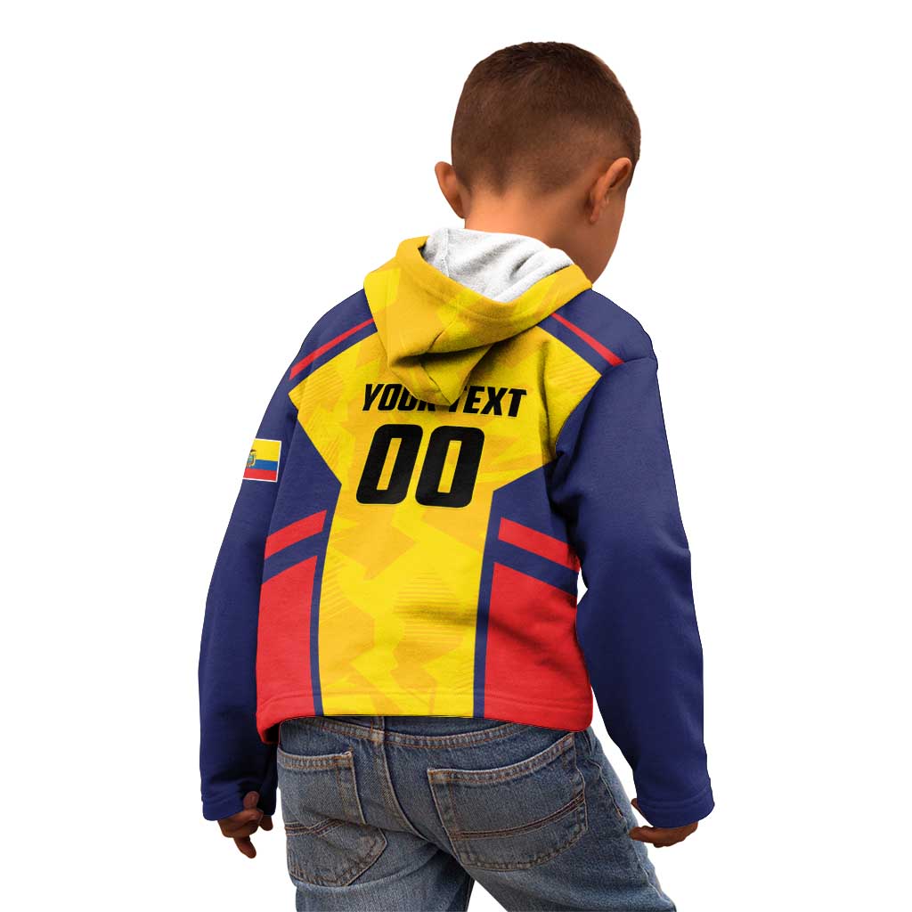 Custom Ecuador Rugby Kid Hoodie Los Piqueros Go Champions