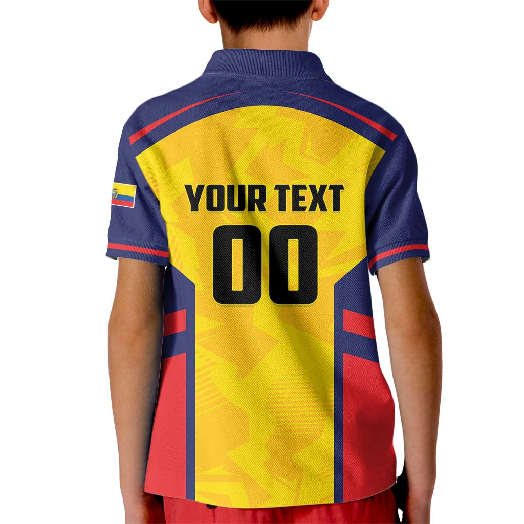 Custom Ecuador Rugby Kid Polo Shirt Los Piqueros Go Champions