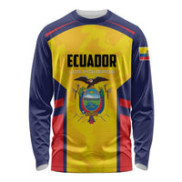 Custom Ecuador Rugby Long Sleeve Shirt Los Piqueros Go Champions