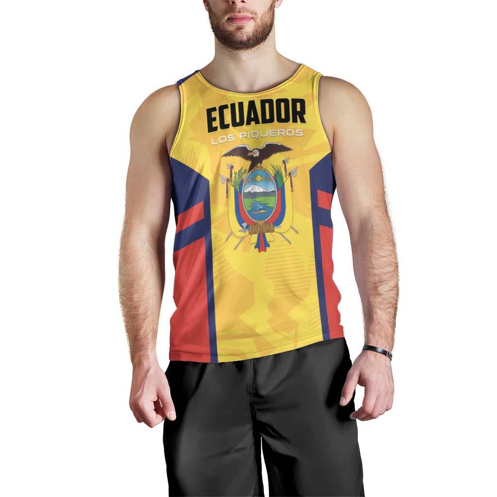 Custom Ecuador Rugby Men Tank Top Los Piqueros Go Champions