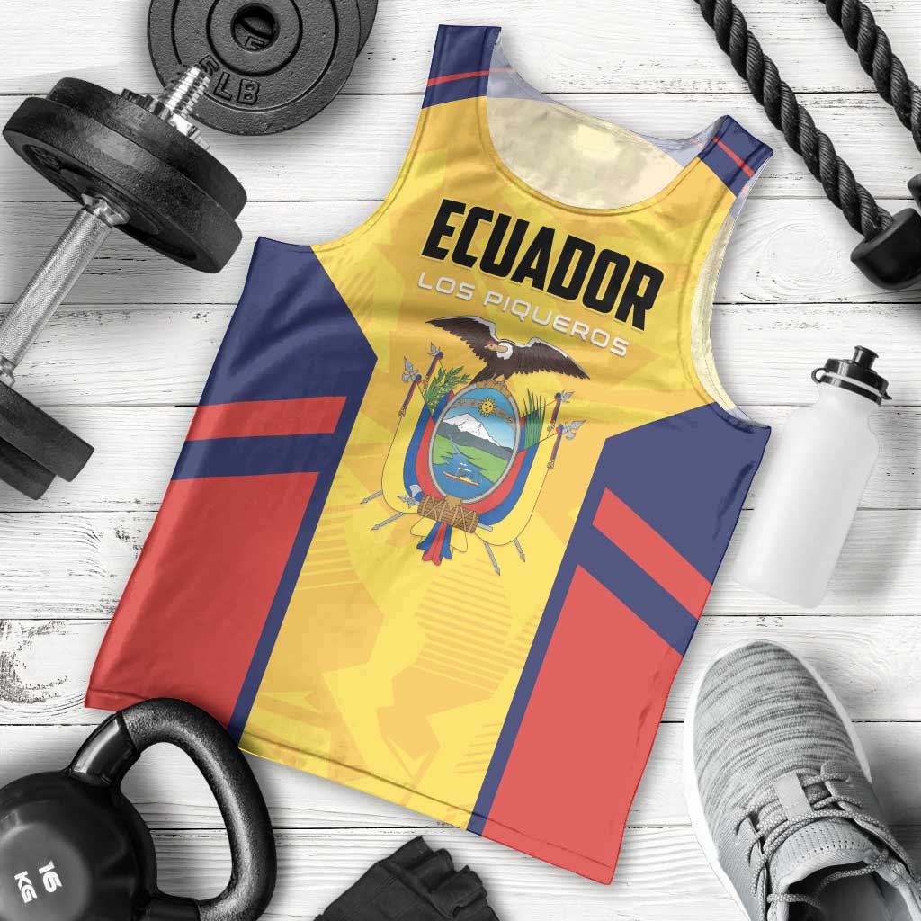 Custom Ecuador Rugby Men Tank Top Los Piqueros Go Champions