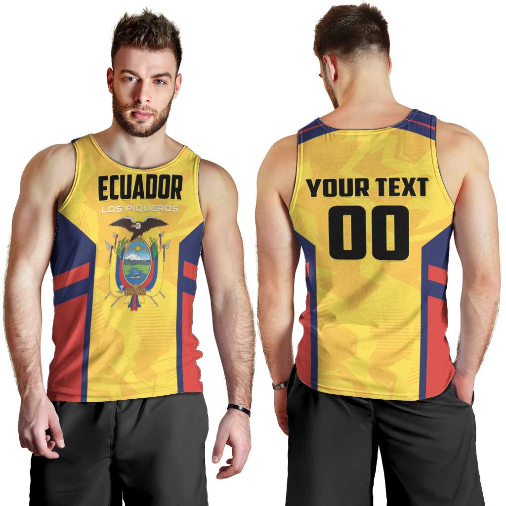 Custom Ecuador Rugby Men Tank Top Los Piqueros Go Champions