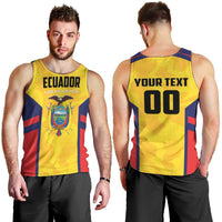 Custom Ecuador Rugby Men Tank Top Los Piqueros Go Champions