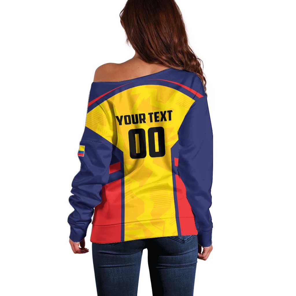 Custom Ecuador Rugby Off Shoulder Sweater Los Piqueros Go Champions