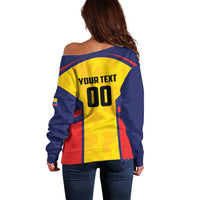 Custom Ecuador Rugby Off Shoulder Sweater Los Piqueros Go Champions