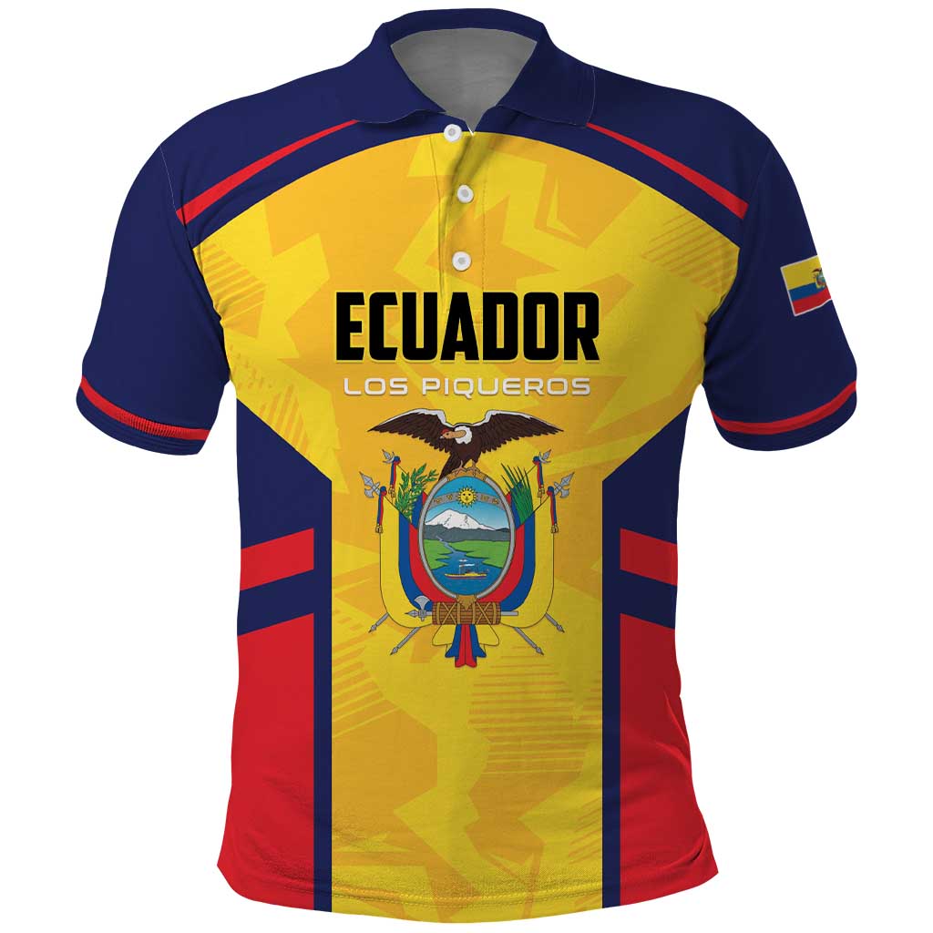 Custom Ecuador Rugby Polo Shirt Los Piqueros Go Champions
