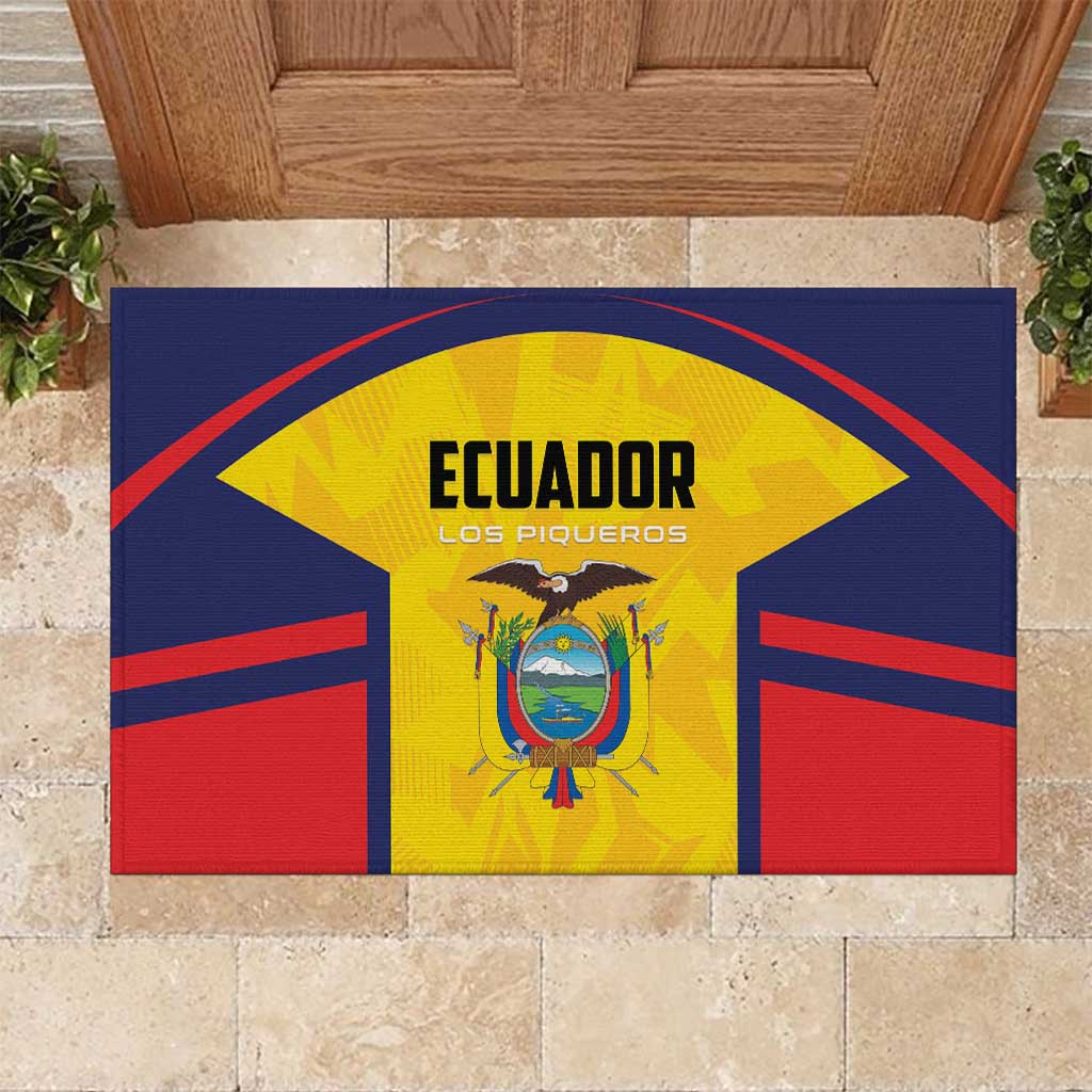 Ecuador Rugby Rubber Doormat Los Piqueros Go Champions