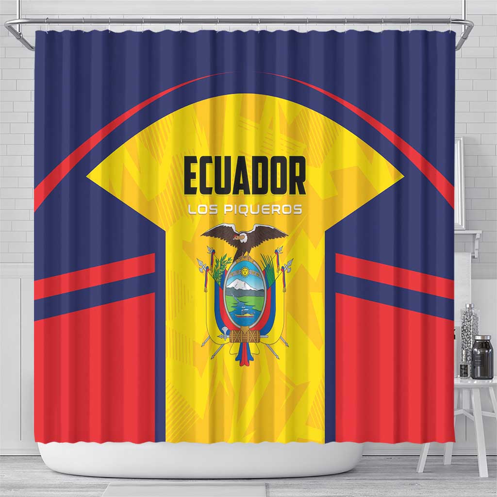 Ecuador Rugby Shower Curtain Los Piqueros Go Champions