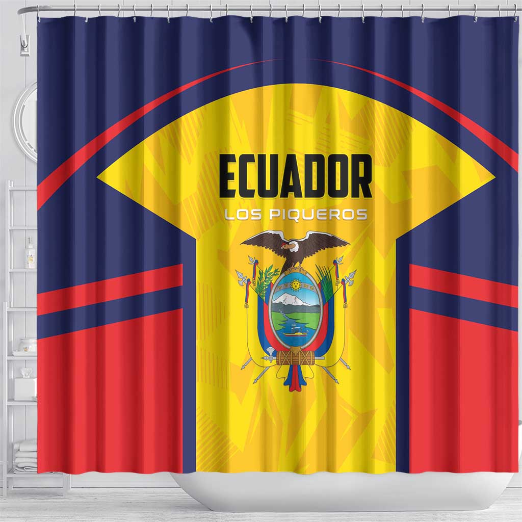 Ecuador Rugby Shower Curtain Los Piqueros Go Champions