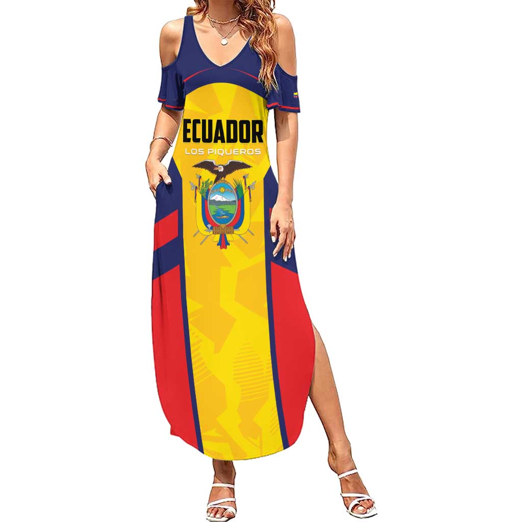 Custom Ecuador Rugby Summer Maxi Dress Los Piqueros Go Champions