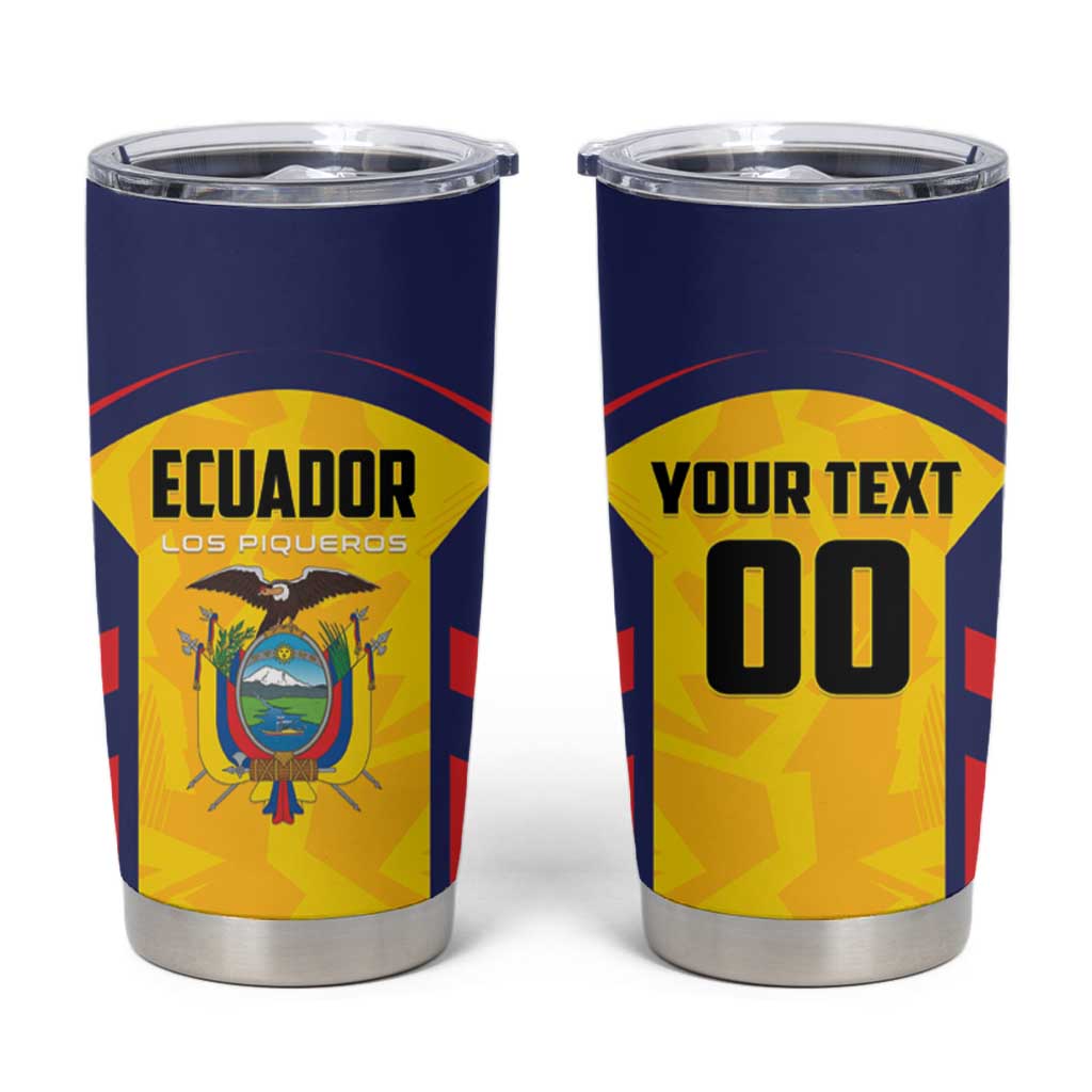 Custom Ecuador Rugby Tumbler Cup Los Piqueros Go Champions