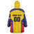 Custom Ecuador Rugby Wearable Blanket Hoodie Los Piqueros Go Champions