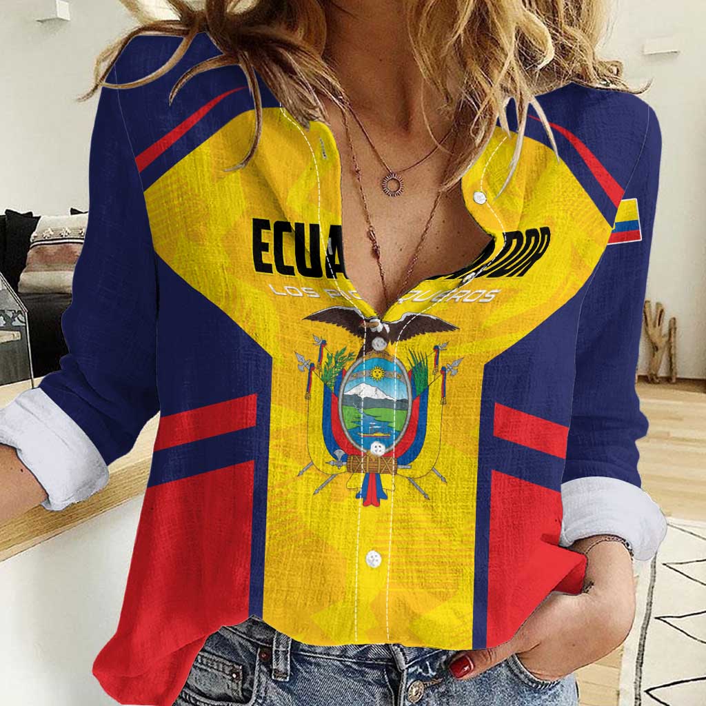 Custom Ecuador Rugby Women Casual Shirt Los Piqueros Go Champions
