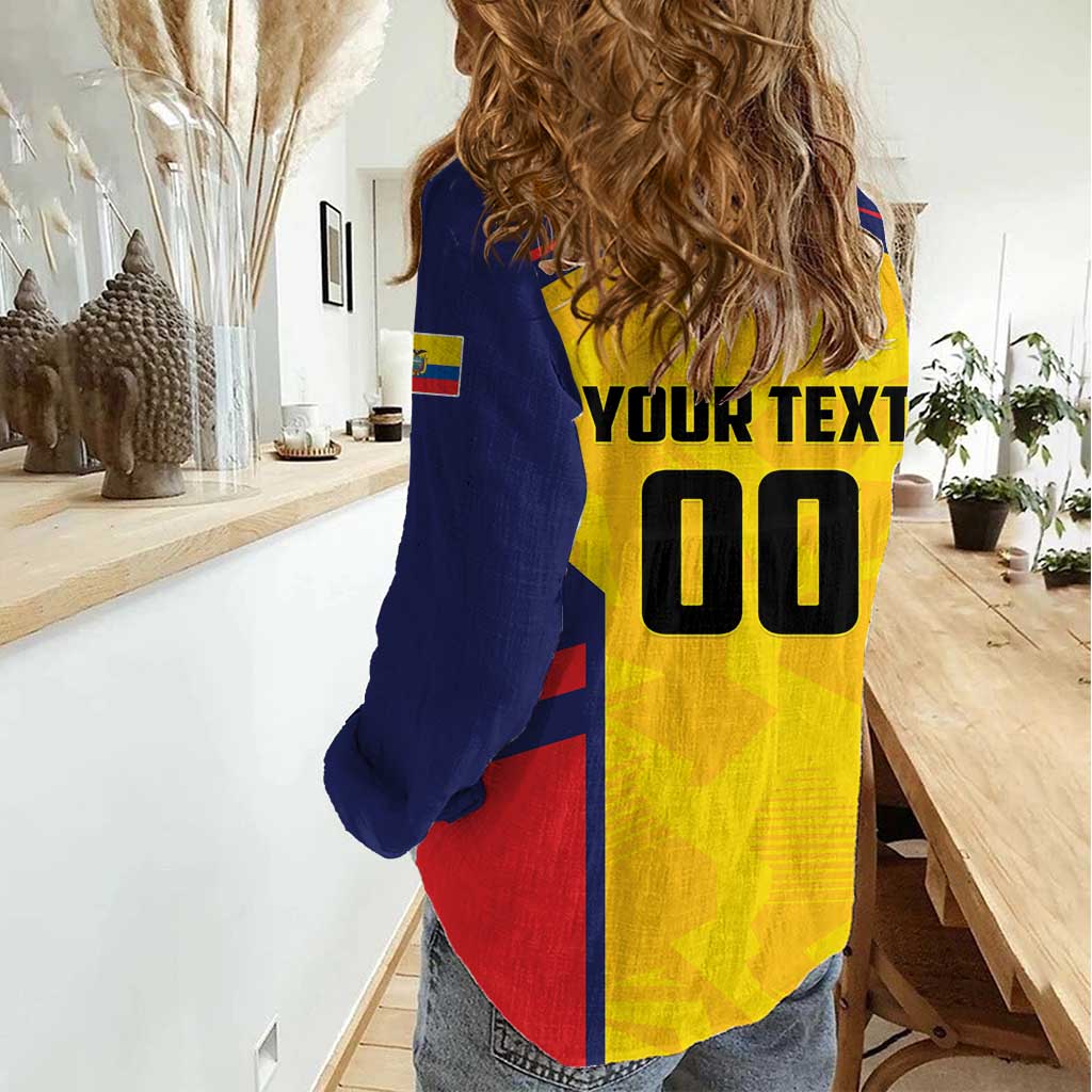 Custom Ecuador Rugby Women Casual Shirt Los Piqueros Go Champions