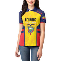 Custom Ecuador Rugby Women Polo Shirt Los Piqueros Go Champions