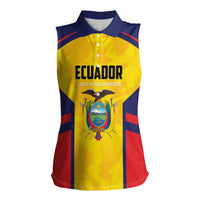 Custom Ecuador Rugby Women Sleeveless Polo Shirt Los Piqueros Go Champions