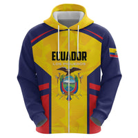 Custom Ecuador Rugby Zip Hoodie Los Piqueros Go Champions