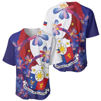 Philippines Sun Plumeria Floral Baseball Jersey Unique Stylized