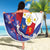Philippines Sun Plumeria Floral Beach Blanket Unique Stylized