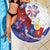 Philippines Sun Plumeria Floral Beach Blanket Unique Stylized