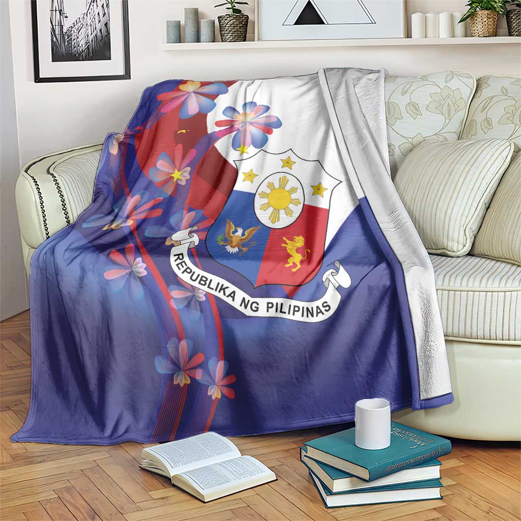 Philippines Sun Plumeria Floral Blanket Unique Stylized