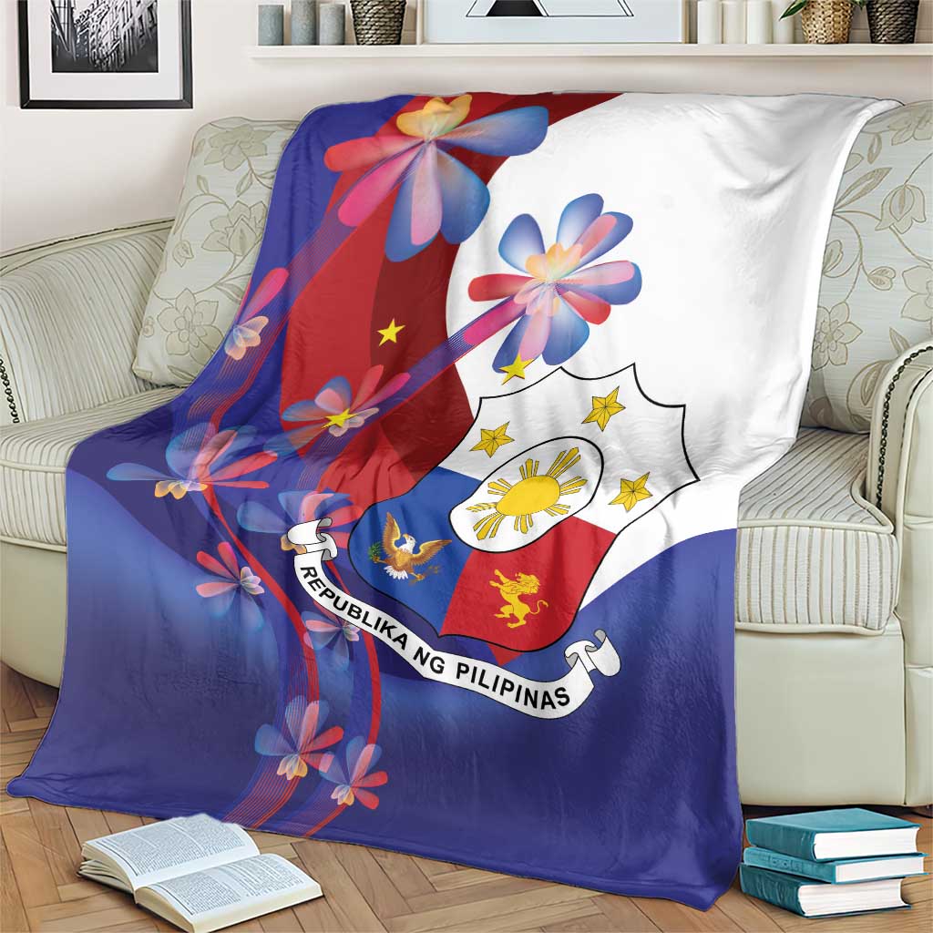 Philippines Sun Plumeria Floral Blanket Unique Stylized