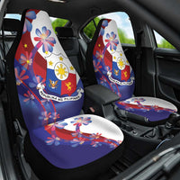 Philippines Sun Plumeria Floral Car Seat Cover Unique Stylized