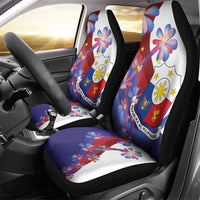 Philippines Sun Plumeria Floral Car Seat Cover Unique Stylized