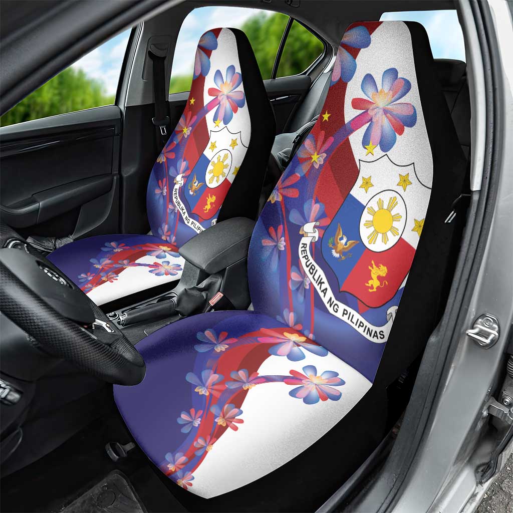 Philippines Sun Plumeria Floral Car Seat Cover Unique Stylized