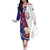 Philippines Sun Plumeria Floral Family Matching Off The Shoulder Long Sleeve Dress and Hawaiian Shirt Unique Stylized