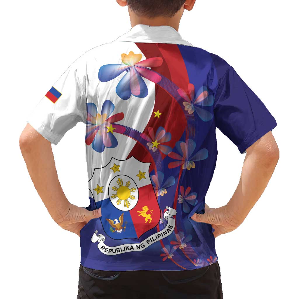 Philippines Sun Plumeria Floral Family Matching Off Shoulder Short Dress and Hawaiian Shirt Unique Stylized