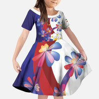 Philippines Sun Plumeria Floral Family Matching Puletasi and Hawaiian Shirt Unique Stylized