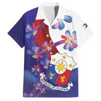 Philippines Sun Plumeria Floral Family Matching Puletasi and Hawaiian Shirt Unique Stylized