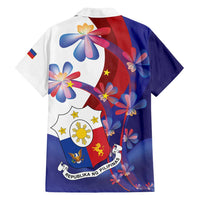 Philippines Sun Plumeria Floral Family Matching Puletasi and Hawaiian Shirt Unique Stylized
