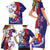 Philippines Sun Plumeria Floral Family Matching Short Sleeve Bodycon Dress and Hawaiian Shirt Unique Stylized