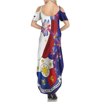 Philippines Sun Plumeria Floral Family Matching Summer Maxi Dress and Hawaiian Shirt Unique Stylized