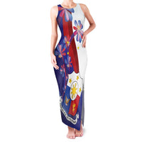Philippines Sun Plumeria Floral Family Matching Tank Maxi Dress and Hawaiian Shirt Unique Stylized