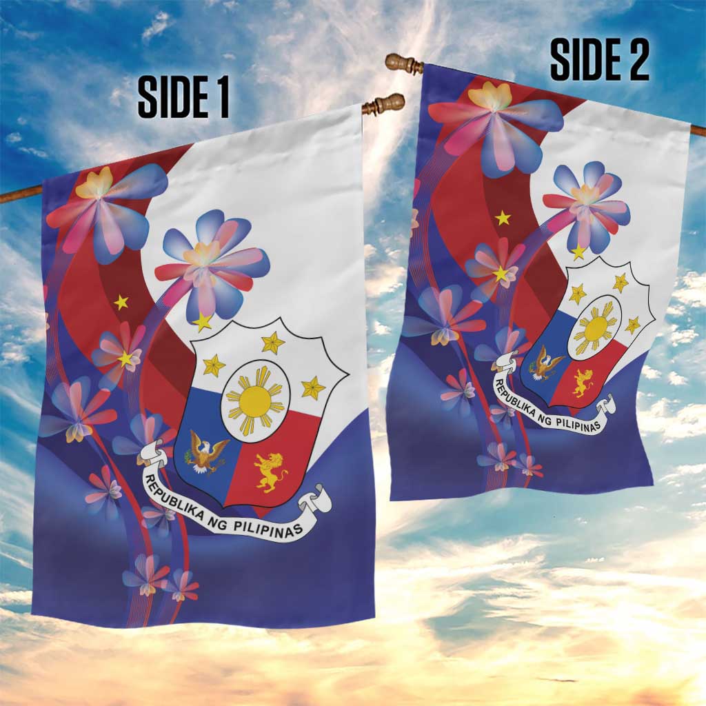 Philippines Sun Plumeria Floral Garden Flag Unique Stylized