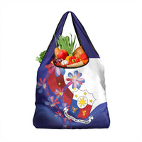 Philippines Sun Plumeria Floral Grocery Bag Unique Stylized