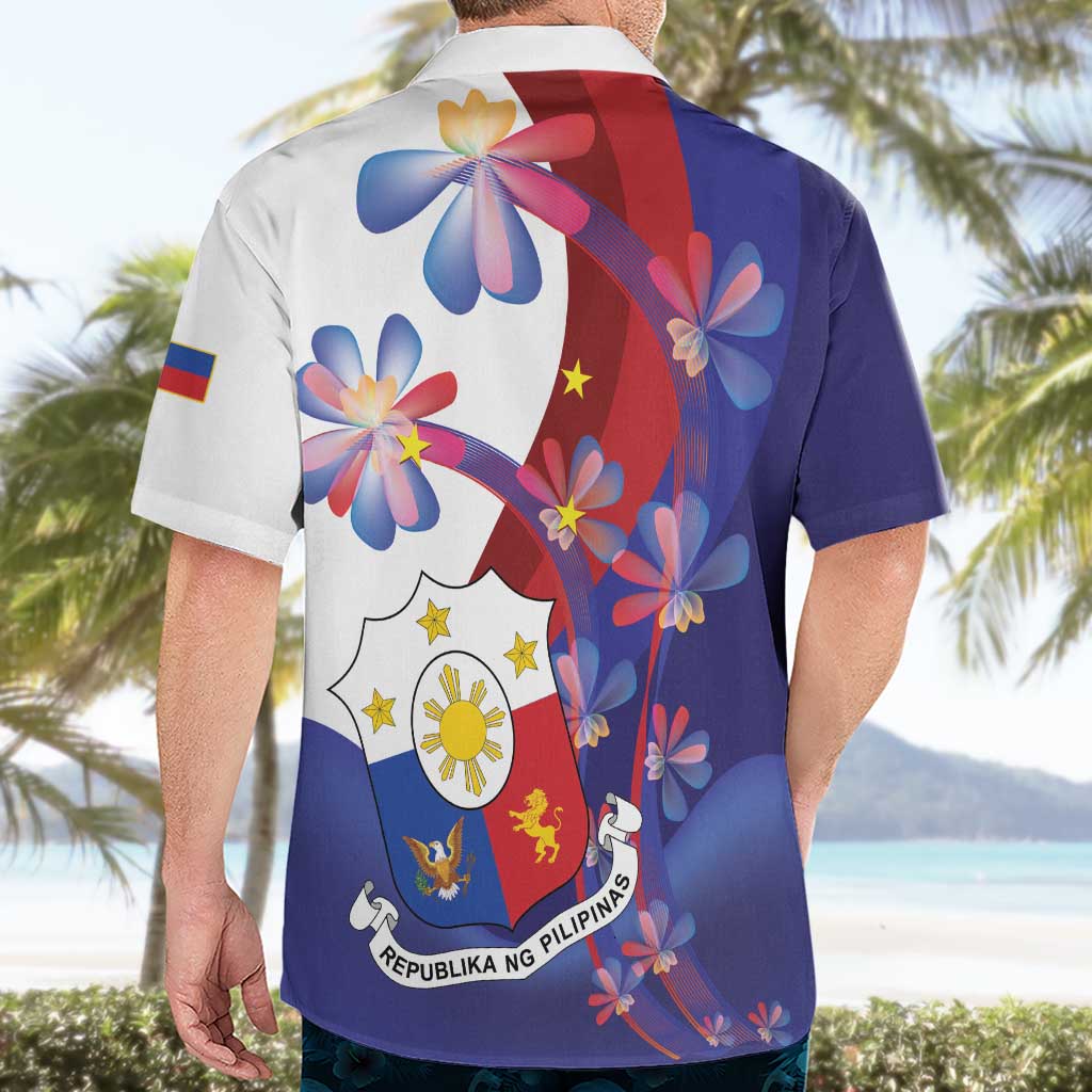 Philippines Sun Plumeria Floral Hawaiian Shirt Unique Stylized