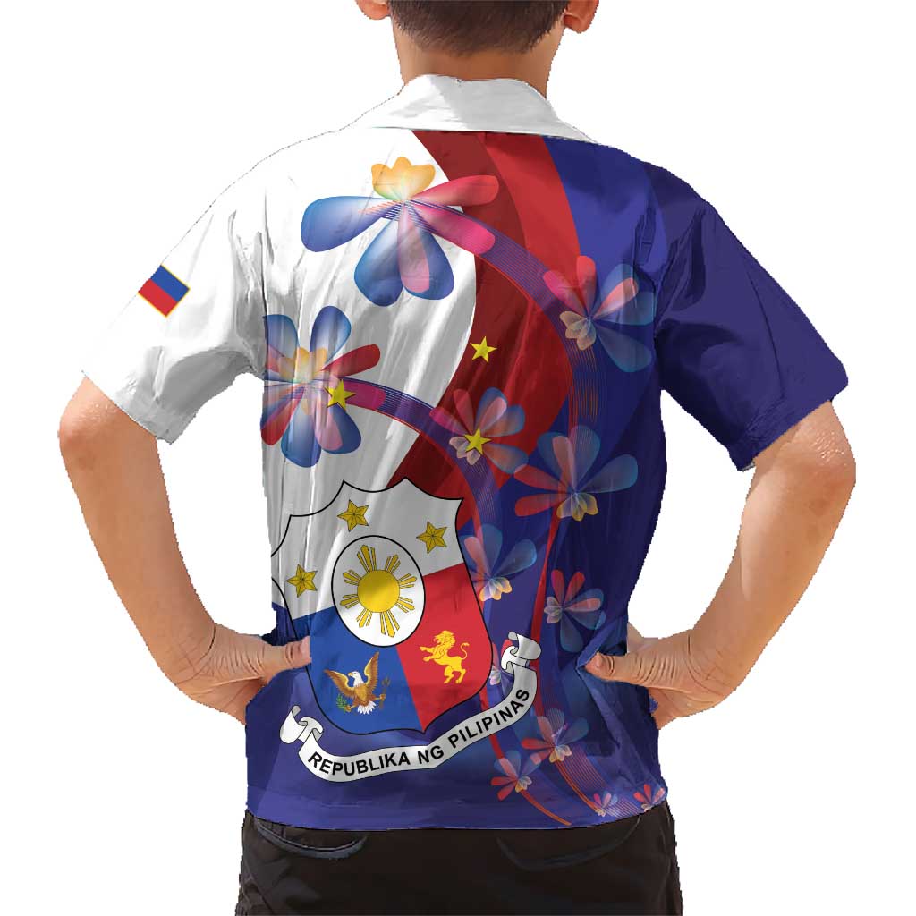 Philippines Sun Plumeria Floral Hawaiian Shirt Unique Stylized