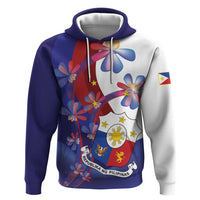 Philippines Sun Plumeria Floral Hoodie Unique Stylized